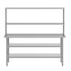 72"W x 30"D |#| Commercial Stainless Steel Work Table with 2 Overshelves and Undershelves-30x72
