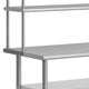 60"W x 24"D |#| Commercial Stainless Steel Work Table with 2 Overshelves and Undershelves-24x60