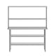 60"W x 24"D |#| Commercial Stainless Steel Work Table with 2 Overshelves and Undershelves-24x60