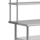 48"W x 24"D |#| Commercial Stainless Steel Work Table with 2 Overshelves and Undershelves-24x48