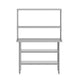 48"W x 24"D |#| Commercial Stainless Steel Work Table with 2 Overshelves and Undershelves-24x48