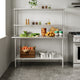 60"W x 24"D |#| Commercial Stainless Steel Work Table with 2 Overshelves and 1 Undershef-24x60