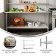 72"W x 30"D |#| Commercial Stainless Steel Work Table with 2 Overshelves and 1 Undershef-30x72