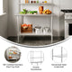 48"W x 30"D x 34.5"H |#| Commercial Stainless Steel Work Table with 2 Overshelves and 1 Undershef-30x48