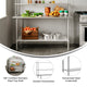 60"W x 24"D |#| Commercial Stainless Steel Work Table with 2 Overshelves and 1 Undershef-24x60