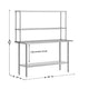 60"W x 24"D |#| Commercial Stainless Steel Work Table with 2 Overshelves and 1 Undershef-24x60