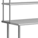 60"W x 24"D |#| Commercial Stainless Steel Work Table with 2 Overshelves and 1 Undershef-24x60