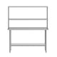 60"W x 24"D |#| Commercial Stainless Steel Work Table with 2 Overshelves and 1 Undershef-24x60