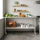72"W x 30"D |#| Commercial Stainless Steel Work Table with 1.5" Backsplash and Undershelf -30x72