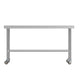 72"W x 30"D |#| Commercial Stainless Steel Work Table with 1.5" Backsplash and Undershelf -30x72
