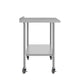72"W x 30"D |#| Commercial Stainless Steel Work Table with 1.5" Backsplash and Undershelf -30x72