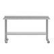 72"W x 30"D |#| Commercial Stainless Steel Work Table with 1.5" Backsplash and Undershelf -30x72
