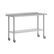 60"W x 24"D |#| Commercial Stainless Steel Work Table with 1.5" Backsplash and Undershelf -24x60