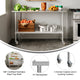 60"W x 24"D |#| Commercial Stainless Steel Work Table with 1.5" Backsplash and Undershelf -24x60