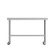 60"W x 24"D |#| Commercial Stainless Steel Work Table with 1.5" Backsplash and Undershelf -24x60