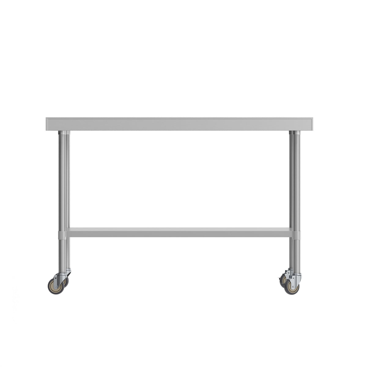 60"W x 24"D |#| Commercial Stainless Steel Work Table with 1.5" Backsplash and Undershelf -24x60