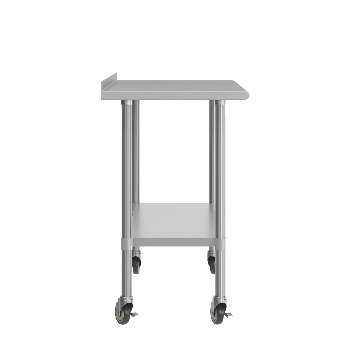 60"W x 24"D |#| Commercial Stainless Steel Work Table with 1.5" Backsplash and Undershelf -24x60