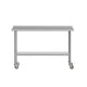 60"W x 24"D |#| Commercial Stainless Steel Work Table with 1.5" Backsplash and Undershelf -24x60