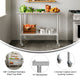 48"W x 24"D |#| Commercial Stainless Steel Work Table with 1.5" Backsplash and Undershelf -24x48