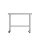48"W x 24"D |#| Commercial Stainless Steel Work Table with 1.5" Backsplash and Undershelf -24x48