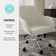 Light Gray Fabric/Polished Nickel Frame |#| Fabric Swivel Home Office Chair with Flared Arms-Light Gray/Polished Nickel