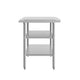 Silver |#| Commercial Stainless Steel Work Table with Poly Cutting Board-Undershelves-30x72