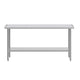 Silver |#| Commercial Stainless Steel Work Table with Poly Cutting Board-Undershelf-30x72