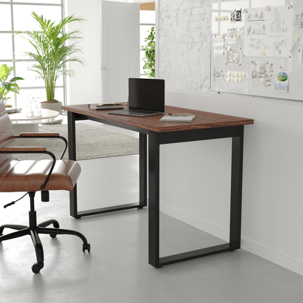 Walnut |#| Commercial 48x24 Conference Table with Laminate Top and U-Frame Base - Walnut
