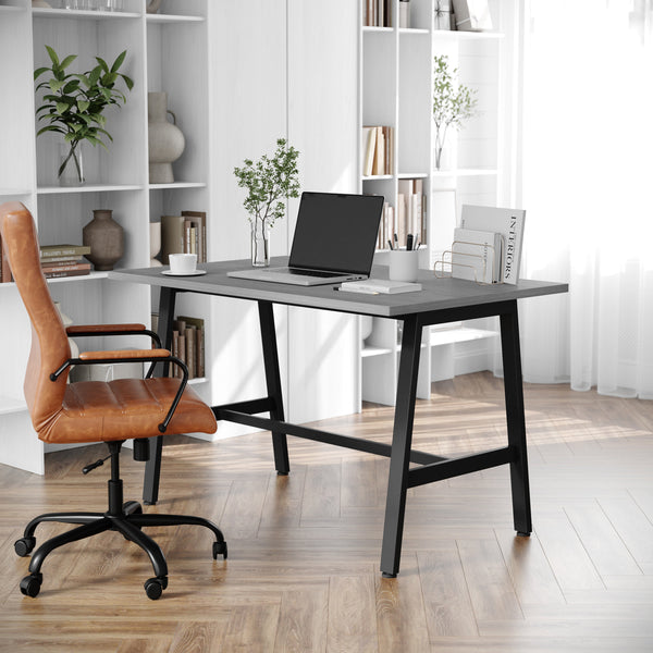 Gray Oak |#| Commercial 48x30 Conference Table with Laminate Top and A-Frame Base - Gray Oak