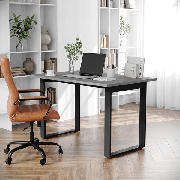 Gray Oak |#| Commercial 48x30 Conference Table with Laminate Top and U-Frame Base - Gray Oak