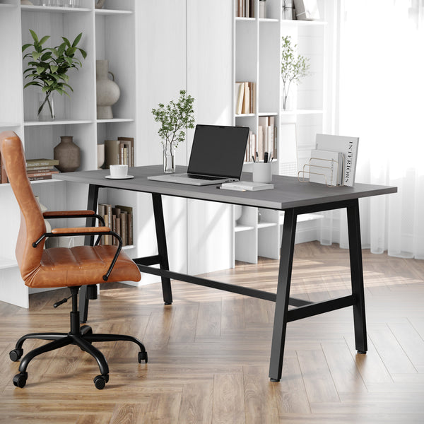 Gray Oak |#| Commercial 60x30 Conference Table with Laminate Top and A-Frame Base - Gray Oak