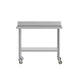 48"W x 30"D |#| Commercial Stainless Steel Work Table with 4" Backsplash- Adj. Undershelf-30x48