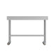60"W x 30"D |#| Commercial Stainless Steel Work Table with 4" Backsplash- Adj. Undershelf-30x60