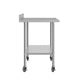 60"W x 30"D |#| Commercial Stainless Steel Work Table with 4" Backsplash- Adj. Undershelf-30x60