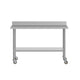 60"W x 30"D |#| Commercial Stainless Steel Work Table with 4" Backsplash- Adj. Undershelf-30x60