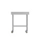 36"W x 30"D |#| Commercial Stainless Steel Work Table with 4" Backsplash- Adj. Undershelf-30x36
