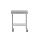 36"W x 30"D |#| Commercial Stainless Steel Work Table with 4" Backsplash- Adj. Undershelf-30x36