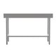 60"W x 30"D x 39.25"H |#| Commercial Stainless Steel Kitchen Prep and Work Table with Shelf and Backsplash