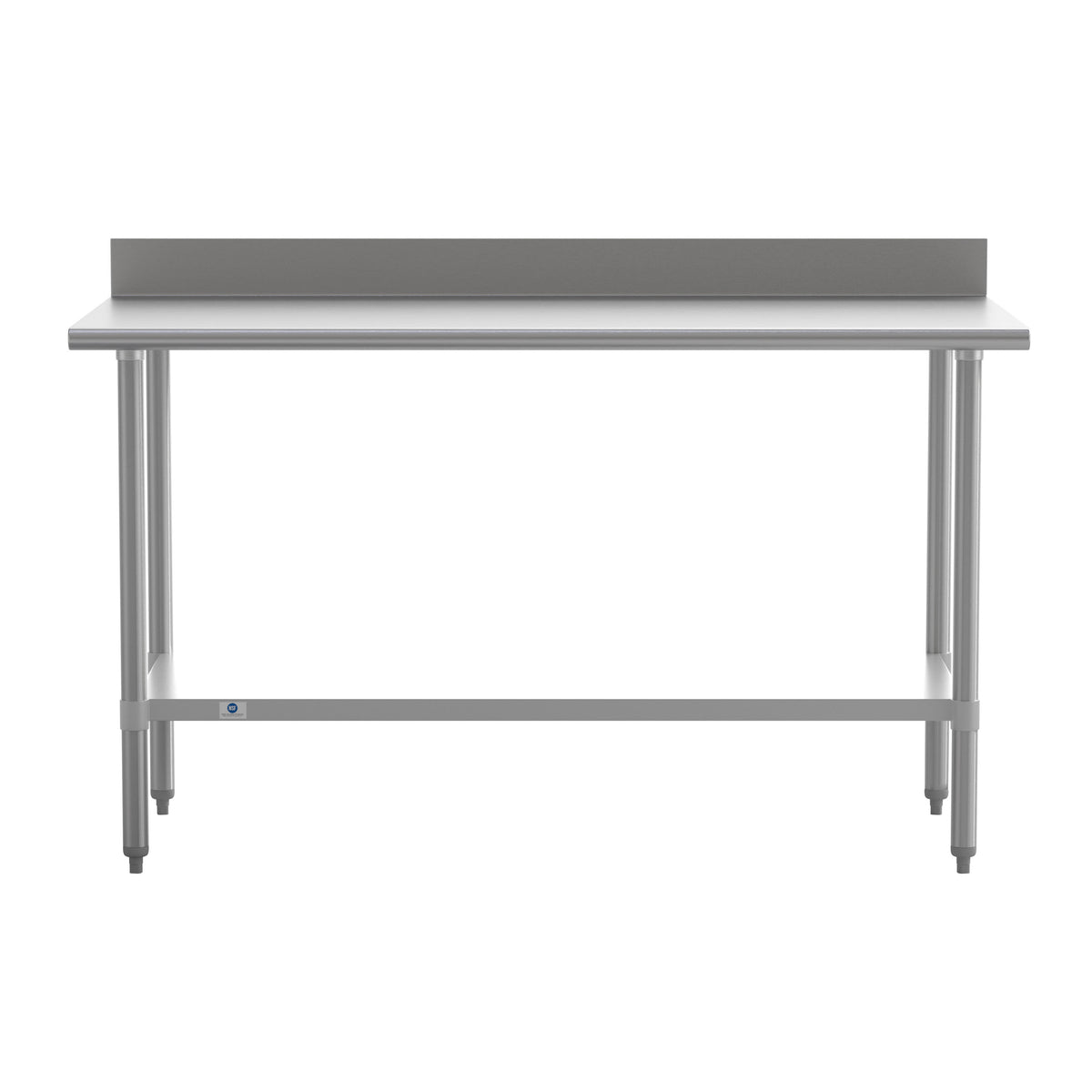 60"W x 30"D x 39.25"H |#| Commercial Stainless Steel Kitchen Prep and Work Table with Shelf and Backsplash
