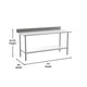 72"W x 30"D x 39.25"H |#| Commercial Stainless Steel Kitchen Prep and Work Table with Shelf and Backsplash