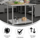 36"W x 30"D x 39.25"H |#| Commercial Stainless Steel Kitchen Prep and Work Table with Shelf and Backsplash