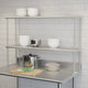 48.25"W x 12"D x 33.5"H |#| Commercial Grade NSF Certified Stainless Steel Metal Kitchen Double Overshelf