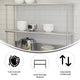 48.25"W x 12"D x 33.5"H |#| Commercial Grade NSF Certified Stainless Steel Metal Kitchen Double Overshelf