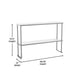 48.25"W x 12"D x 33.5"H |#| Commercial Grade NSF Certified Stainless Steel Metal Kitchen Double Overshelf