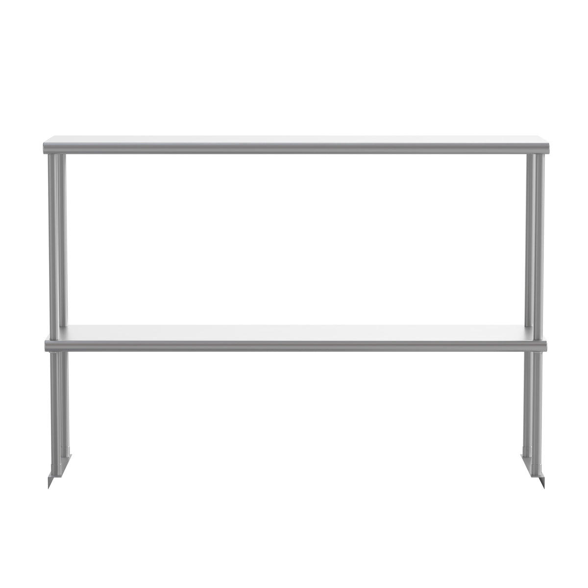 48.25"W x 12"D x 33.5"H |#| Commercial Grade NSF Certified Stainless Steel Metal Kitchen Double Overshelf