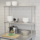 36"W x 12"D x 33.5"H |#| Commercial Grade NSF Certified Stainless Steel Metal Kitchen Double Overshelf