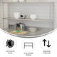 60"W x 12"D x 33.5"H |#| Commercial Grade NSF Certified Stainless Steel Metal Kitchen Double Overshelf