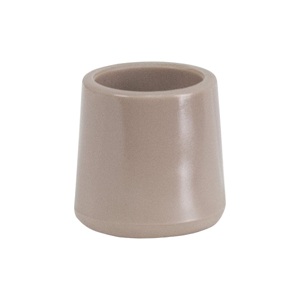 Beige |#| Beige Replacement Foot Cap for Beige and Brown Plastic Folding Chairs