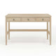 Light Natural Frame/Antique Bronze Hardware |#| Lt. Natural Home Office Desk with 3 Drawers, Tapered Legs, Ant. Bronze Hardware