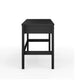 Black Frame/Oil Rubbed Bronzed Hardware |#| Black Home Office Desk with 3 Drawers, Tapered Legs, Oil Rubbed Bronze Hardware